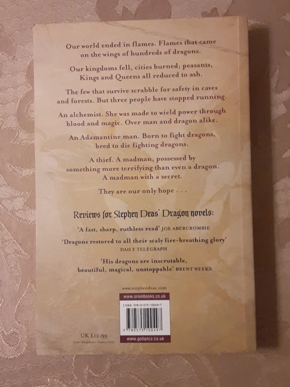 Stephen Deas The Black Mausoleum Paperback Book
